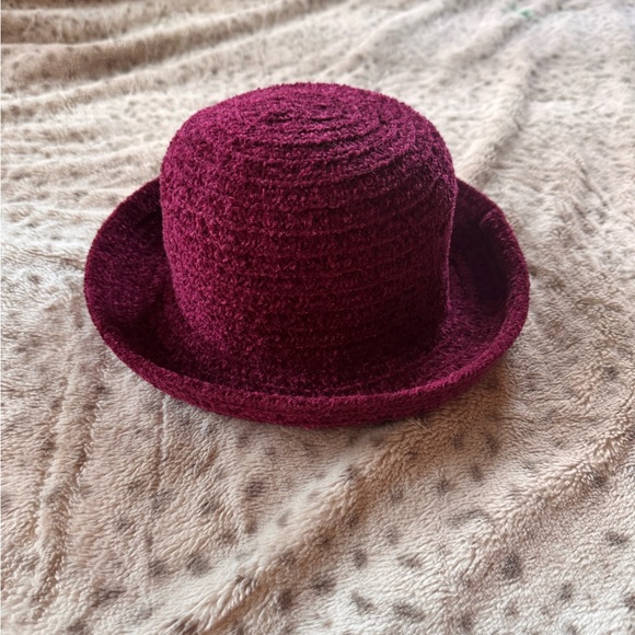 Accessories - Vintage 90s burgundy hat